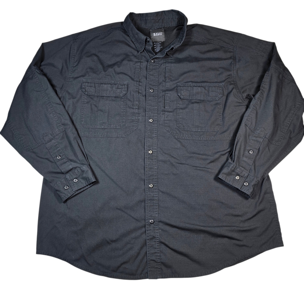 5.11 Tactical Taclite Pro Black Long Sleeve Vented Back Hunting Shirt, Size 2XL